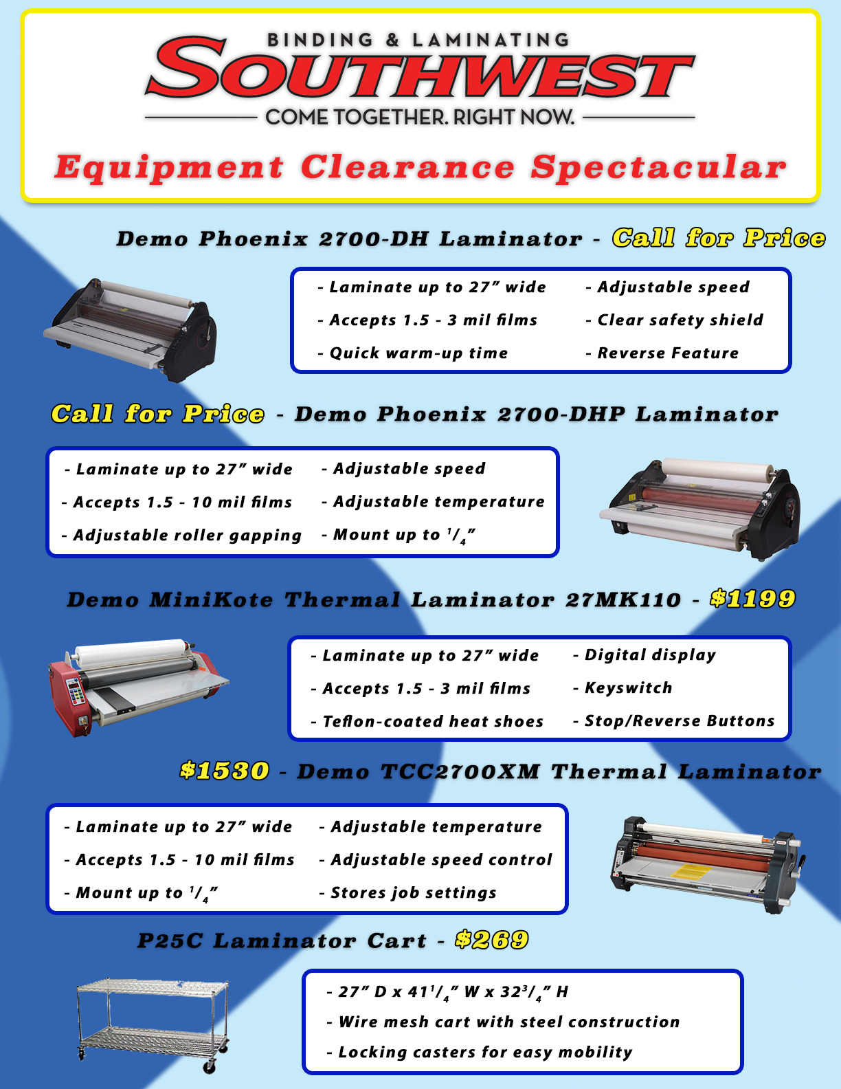 Equipment Clearance Spectacular